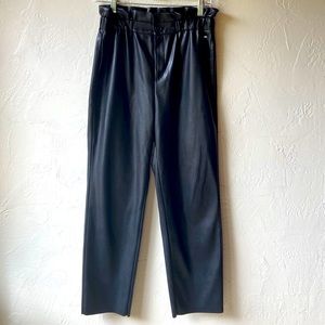 Black Faux Leather Pants M